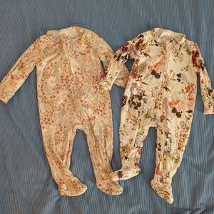 Lou Lou Floral Zipper Footies